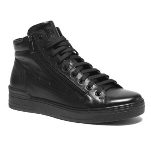Men's black leather sneakers 7134N1463 Domeno