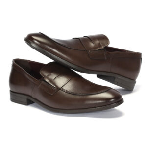 Men's brown moccasins 6109BR1145_BR Domeno