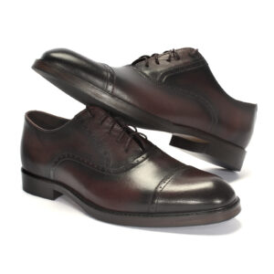 Dark brown formal half shoes 4759BR1014_BR Domeno
