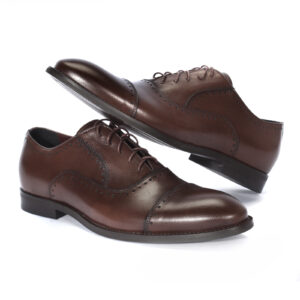 Brown formal half shoes 4887BR1065_BR Domeno