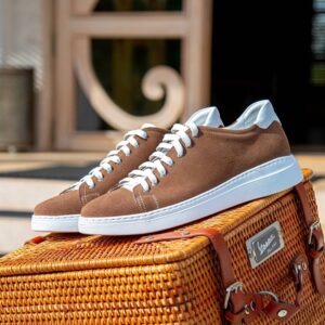 Brown men's sneakers 7455BR1181_BR Domeno