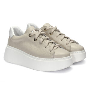 Beige women's sneakers B698BE293 Domeno