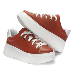 Orange women's sneakers B698RN1171 Domeno