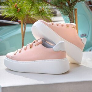 Pink women's sneakers B698RN1173 Domeno