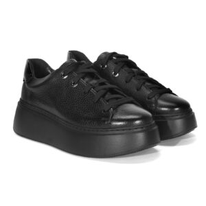 Black daam leather sneakers B698N1621_CZ Domeno