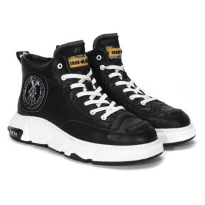 Men's black leather sneakers 23Q9217_CZ Domeno