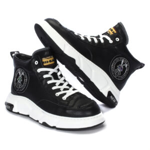 Sneakers uomo in pelle nera 23Q9217_CZ Domeno