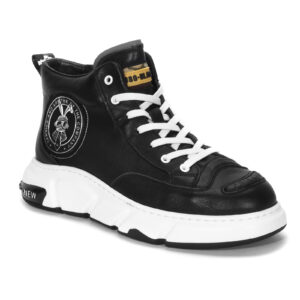 Sneakers uomo in pelle nera 23Q9217_CZ Domeno
