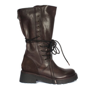 Brown leather boots for women ANILEXMOROD543_BR Domeno