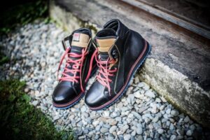 Men's black leather boots Panas2 3026N628 Domeno