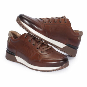Brown men's sneakers 6251BR1213MTR Domeno