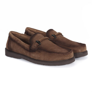 Brown suede moccasins for men 7475BR1226_BR Domeno