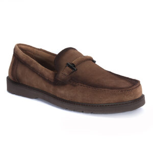 Brown suede moccasins for men 7475BR1226_BR Domeno