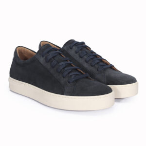 Men's navy blue suede sneakers 7547RN1185_GR Domeno