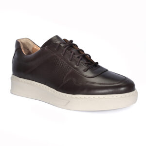 Brown leather men's sneakers 6151BR1212_BR Domeno