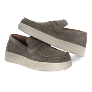 Olive suede men's moccasins 7454RN420_OLIW Domeno