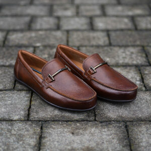 Men's leather moccasins 7222BR1085_BR Domeno