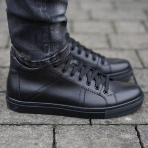 Черные кожаные ботинки для зимы 5245N1065_CZ Domeno